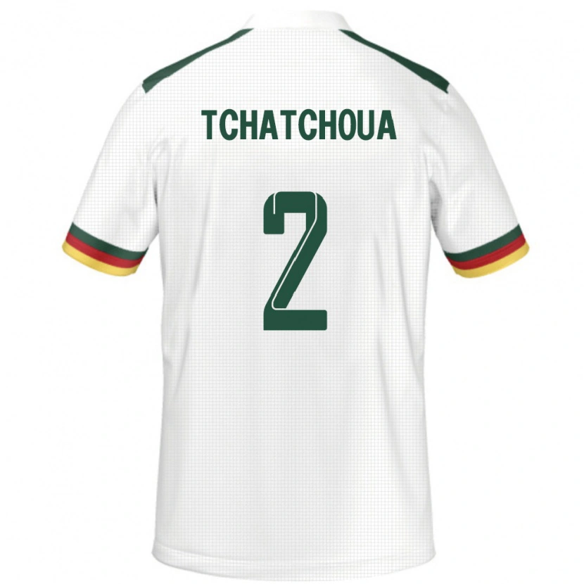 Danxen Dame Kamerun Jackson Tchatchoua #2 Hvit Bortetrøye Drakt Trøye 24-26 Skjorter T-Skjorte