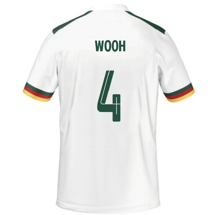 Danxen Dame Kamerun Christopher Wooh #4 Hvit Bortetrøye Drakt Trøye 24-26 Skjorter T-Skjorte