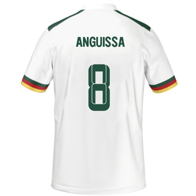 Danxen Dame Kamerun Frank Anguissa #8 Hvit Bortetrøye Drakt Trøye 24-26 Skjorter T-Skjorte