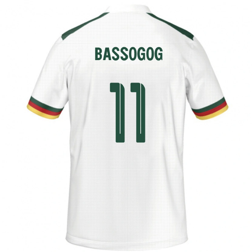 Danxen Dame Kamerun Christian Bassogog #11 Hvit Bortetrøye Drakt Trøye 24-26 Skjorter T-Skjorte