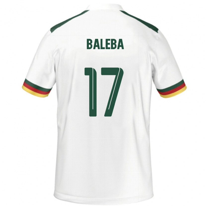Danxen Dame Kamerun Carlos Baleba #17 Hvit Bortetrøye Drakt Trøye 24-26 Skjorter T-Skjorte