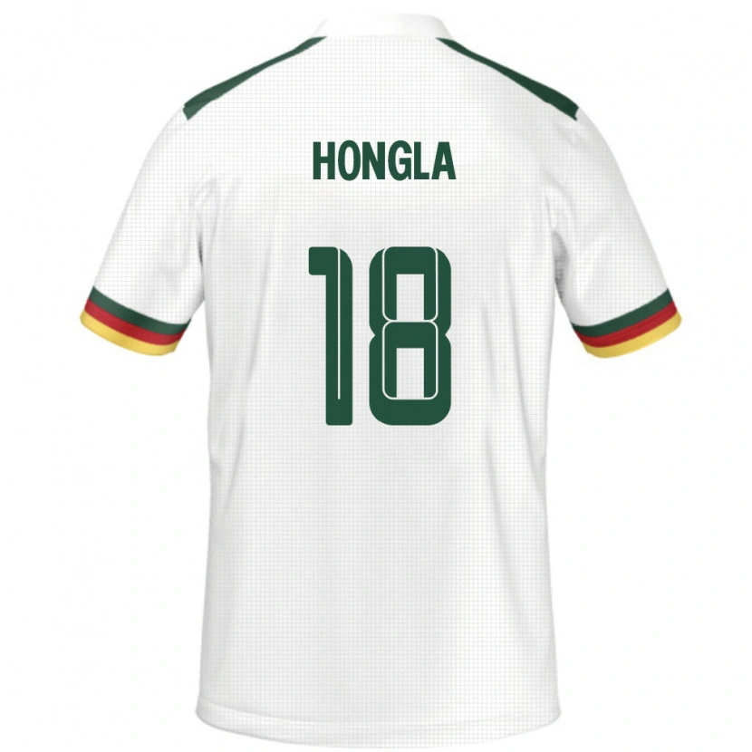 Danxen Dame Kamerun Martin Hongla #18 Hvit Bortetrøye Drakt Trøye 24-26 Skjorter T-Skjorte