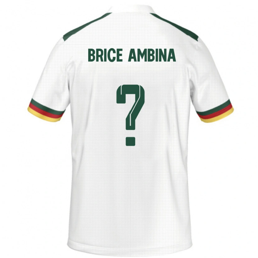 Danxen Dame Kamerun Fidel Brice Ambina #0 Hvit Bortetrøye Drakt Trøye 24-26 Skjorter T-Skjorte