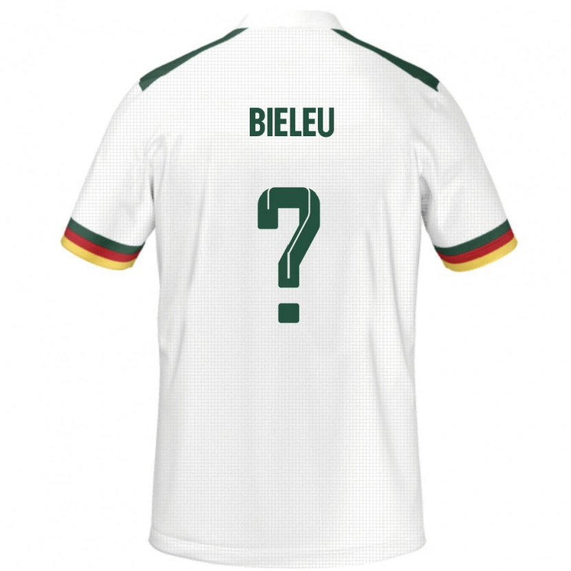 Danxen Dame Kamerun Benjamin Bieleu #0 Hvit Bortetrøye Drakt Trøye 24-26 Skjorter T-Skjorte