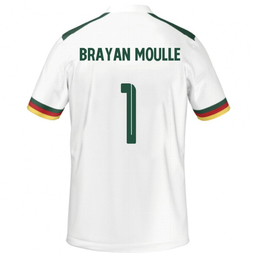 Danxen Dame Kamerun Jason Brayan Moulle #1 Hvit Bortetrøye Drakt Trøye 24-26 Skjorter T-Skjorte