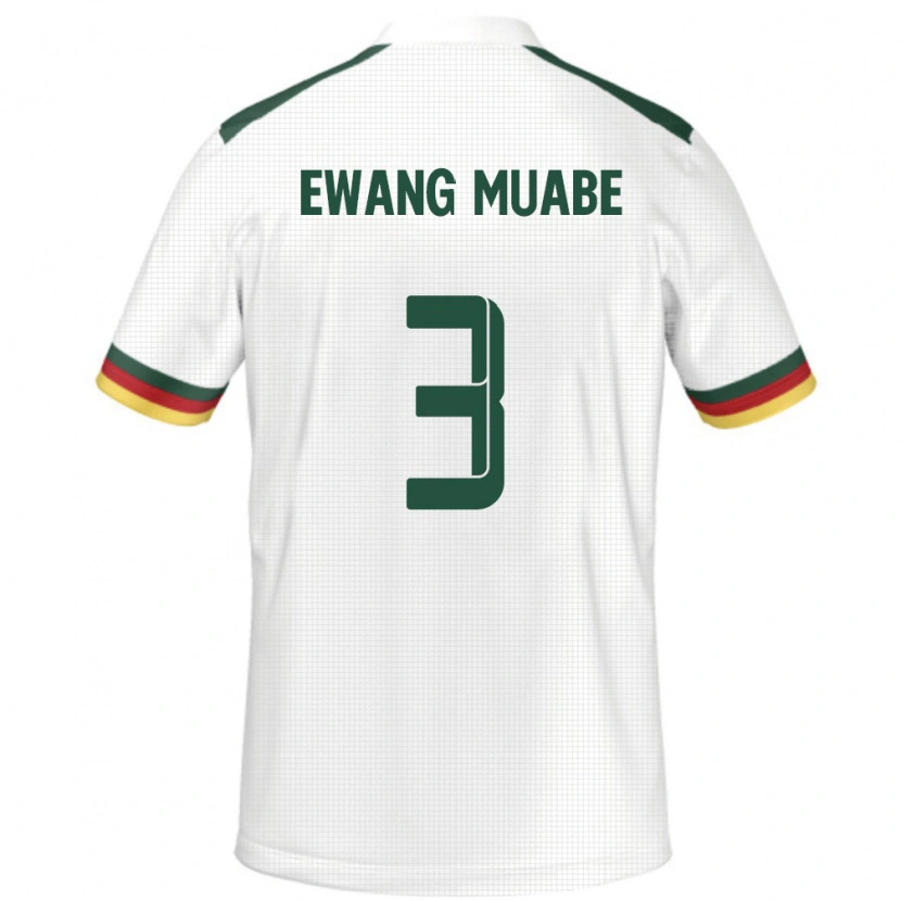 Danxen Dame Kamerun Ebong Ewang Muabe #3 Hvit Bortetrøye Drakt Trøye 24-26 Skjorter T-Skjorte