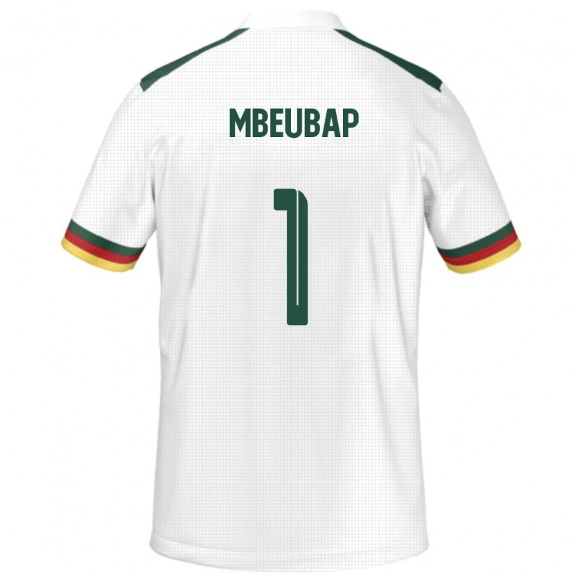 Danxen Dame Kamerun Jacques Mbeubap #1 Hvit Bortetrøye Drakt Trøye 24-26 Skjorter T-Skjorte