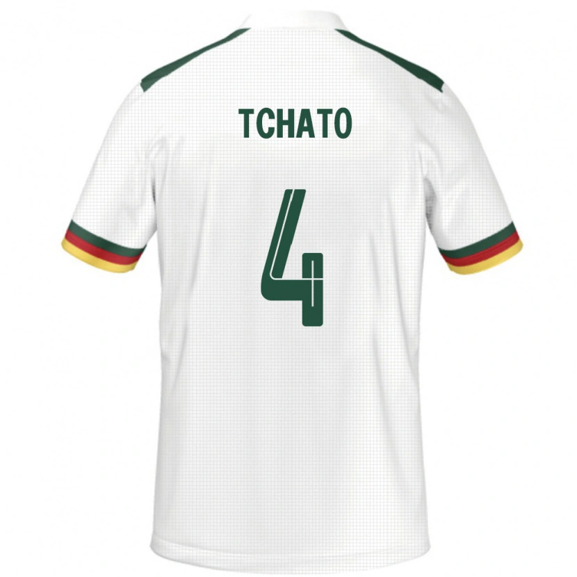Danxen Dame Kamerun Enzo Tchato #4 Hvit Bortetrøye Drakt Trøye 24-26 Skjorter T-Skjorte