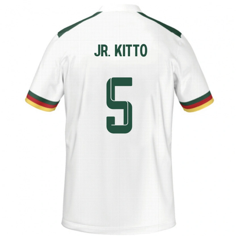 Danxen Dame Kamerun Samuel Junior Kotto #5 Hvit Bortetrøye Drakt Trøye 24-26 Skjorter T-Skjorte