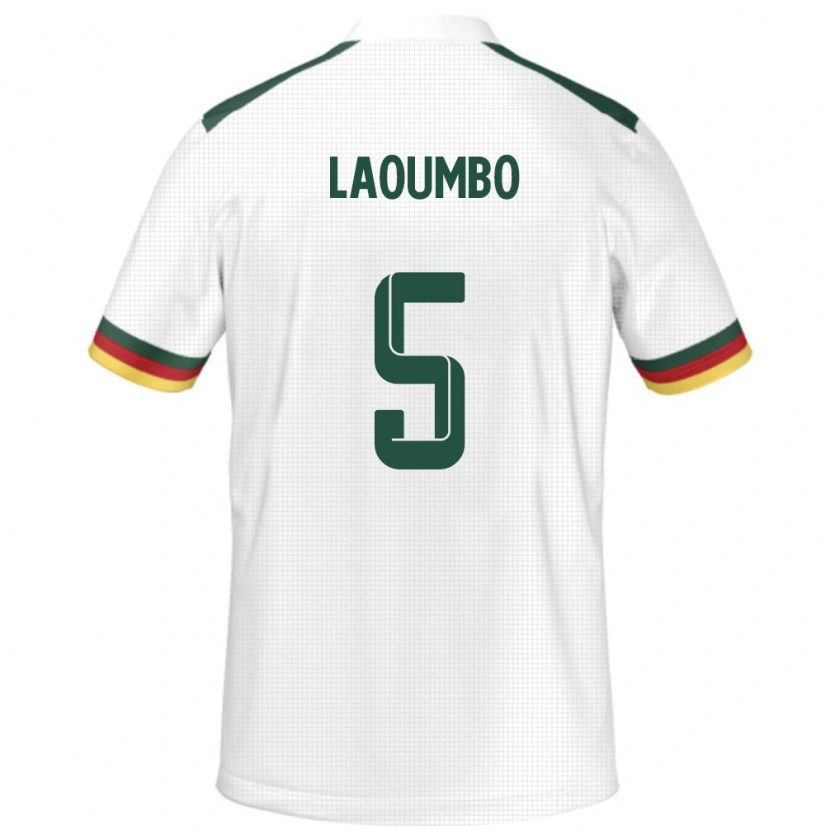 Danxen Dame Kamerun Bere Laoumbo #5 Hvit Bortetrøye Drakt Trøye 24-26 Skjorter T-Skjorte