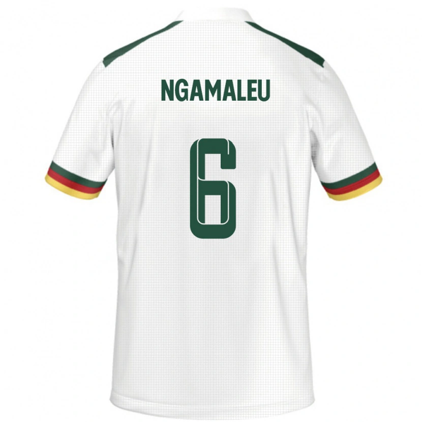 Danxen Dame Kamerun Nicolas Ngamaleu #6 Hvit Bortetrøye Drakt Trøye 24-26 Skjorter T-Skjorte