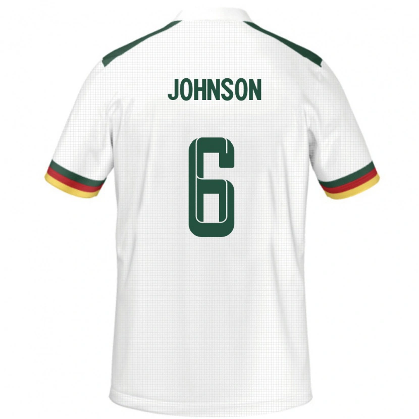 Danxen Dame Kamerun Estelle Johnson #6 Hvit Bortetrøye Drakt Trøye 24-26 Skjorter T-Skjorte