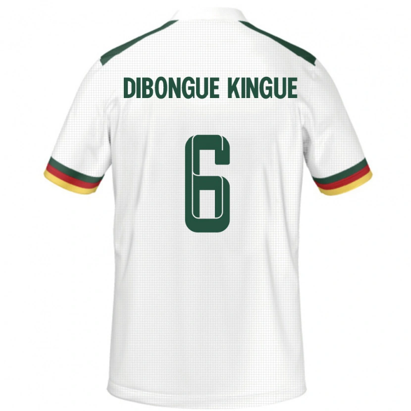 Danxen Dame Kamerun Gael Dibongue Kingue #6 Hvit Bortetrøye Drakt Trøye 24-26 Skjorter T-Skjorte