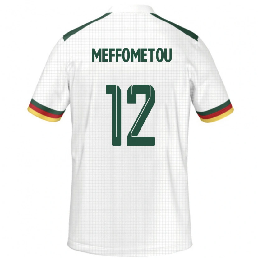 Danxen Dame Kamerun Falonne Meffometou #12 Hvit Bortetrøye Drakt Trøye 24-26 Skjorter T-Skjorte