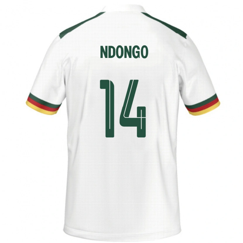 Danxen Dame Kamerun Nassourou Ndongo #14 Hvit Bortetrøye Drakt Trøye 24-26 Skjorter T-Skjorte