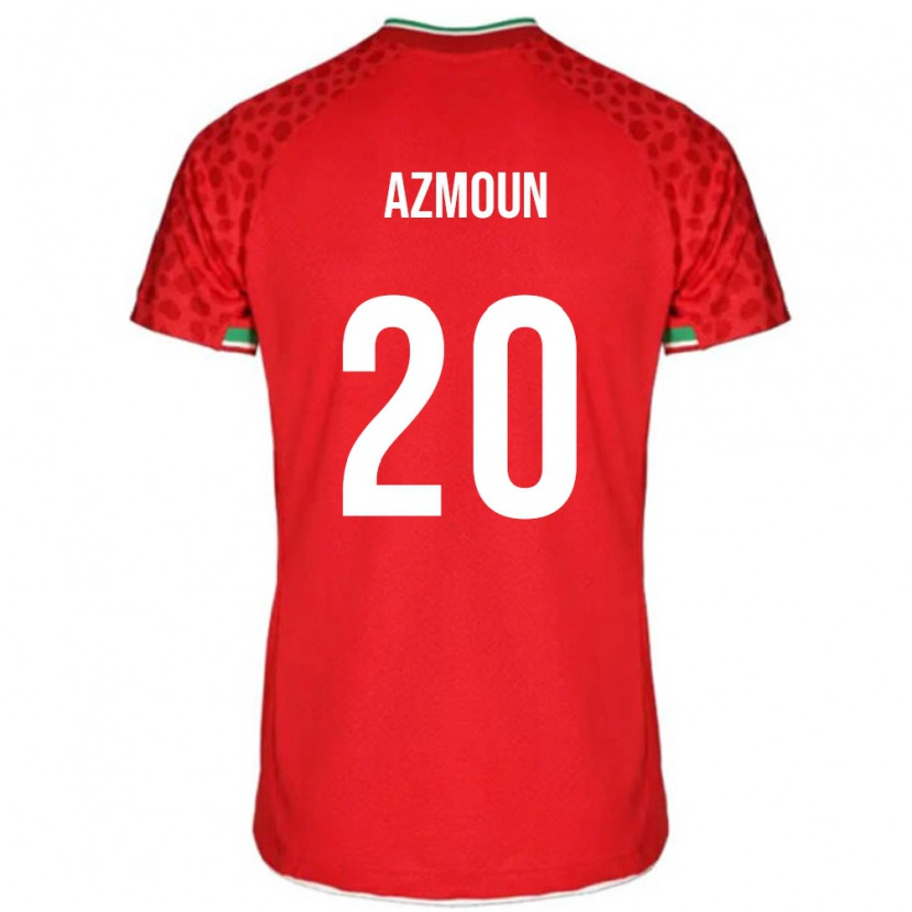 Danxen Dame Iran Sardar Azmoun #20 Rød Bortetrøye Drakt Trøye 24-26 Skjorter T-Skjorte