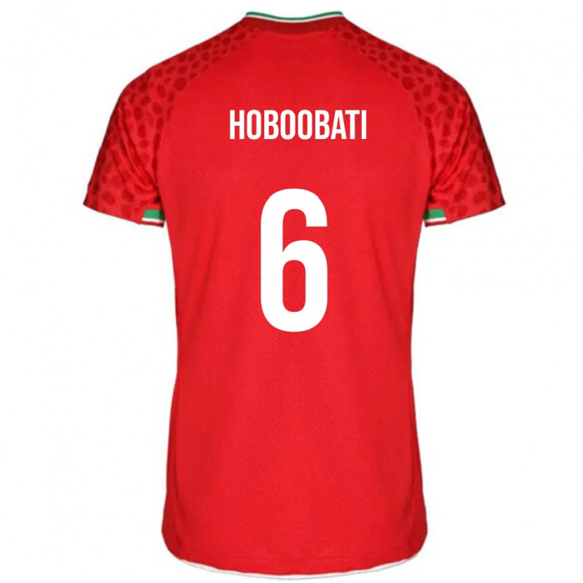 Danxen Dame Iran Samir Hoboobati #6 Rød Bortetrøye Drakt Trøye 24-26 Skjorter T-Skjorte