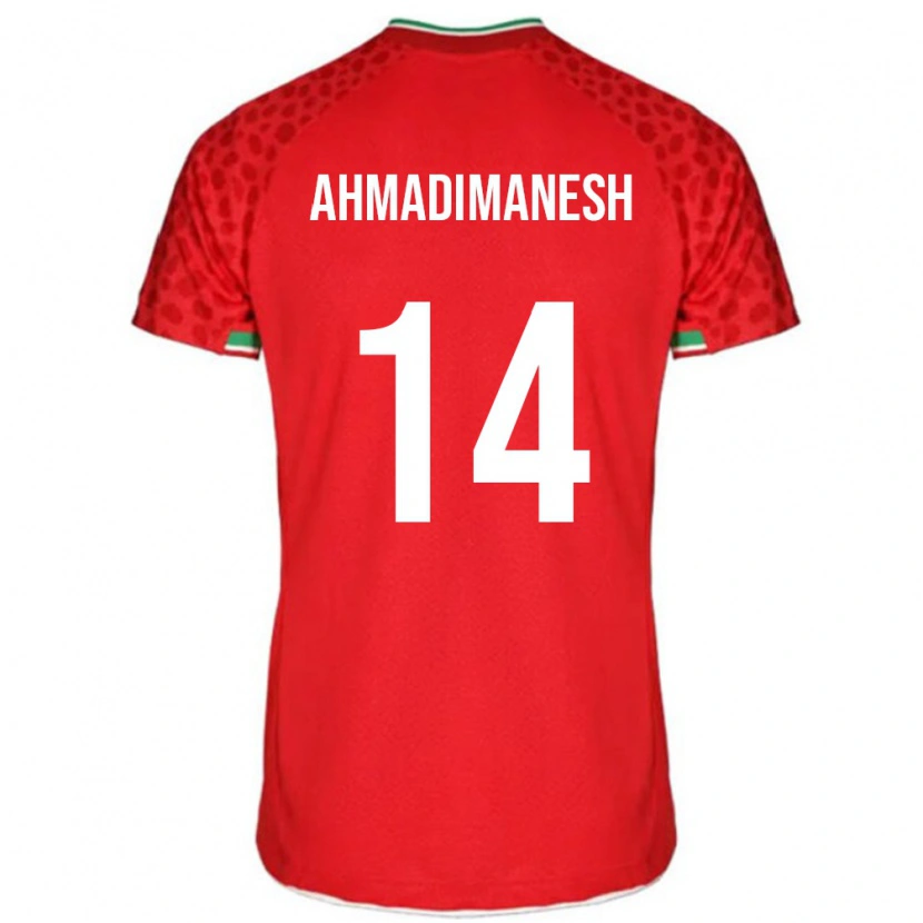 Danxen Dame Iran Iliya Ahmadimanesh #14 Rød Bortetrøye Drakt Trøye 24-26 Skjorter T-Skjorte