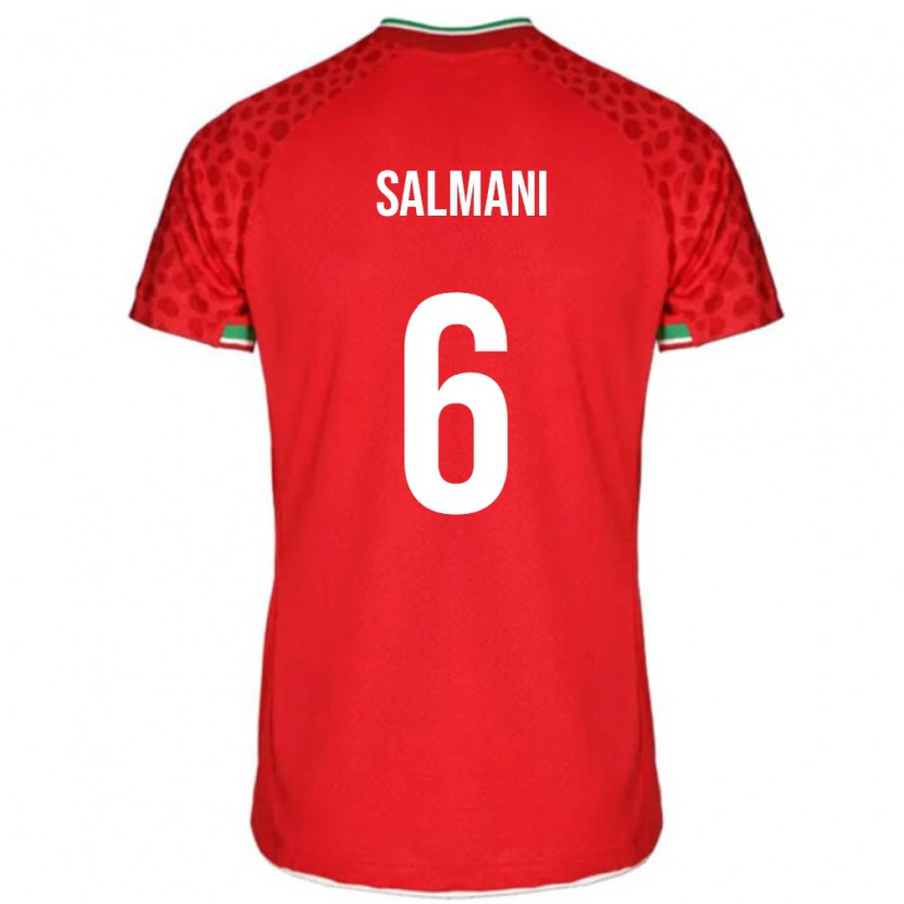 Danxen Dame Iran Yasin Salmani #6 Rød Bortetrøye Drakt Trøye 24-26 Skjorter T-Skjorte
