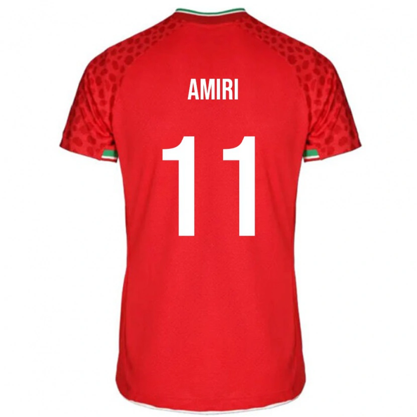 Danxen Dame Iran Vahid Amiri #11 Rød Bortetrøye Drakt Trøye 24-26 Skjorter T-Skjorte