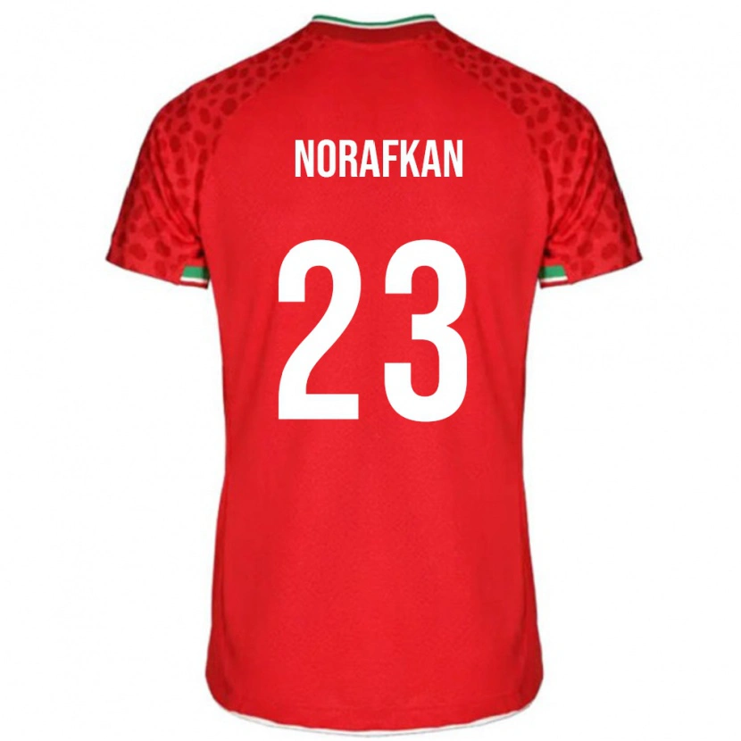 Danxen Dame Iran Omid Norafkan #23 Rød Bortetrøye Drakt Trøye 24-26 Skjorter T-Skjorte