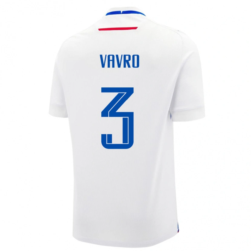 Danxen Dame Slovakia Denis Vavro #3 Hvit Bortetrøye Drakt Trøye 24-26 Skjorter T-Skjorte
