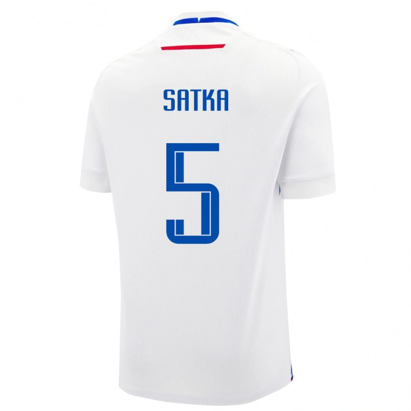 Danxen Dame Slovakia Lubomir Satka #5 Hvit Bortetrøye Drakt Trøye 24-26 Skjorter T-Skjorte
