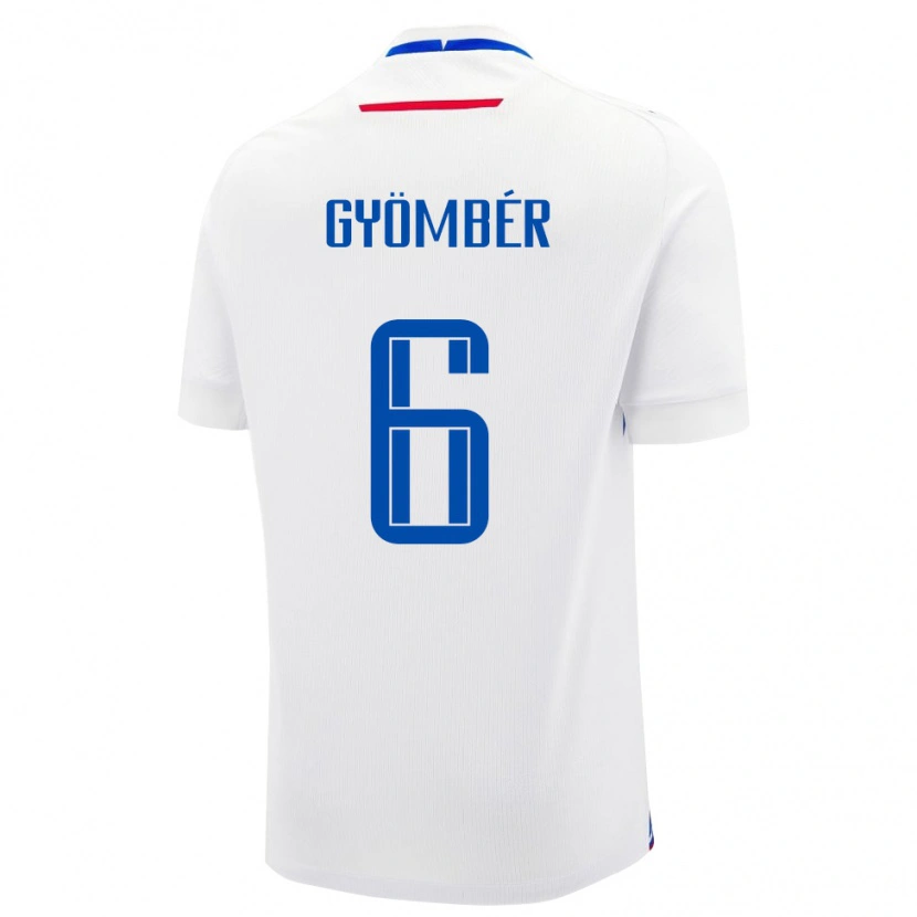 Danxen Dame Slovakia Norbert Gyömbér #6 Hvit Bortetrøye Drakt Trøye 24-26 Skjorter T-Skjorte
