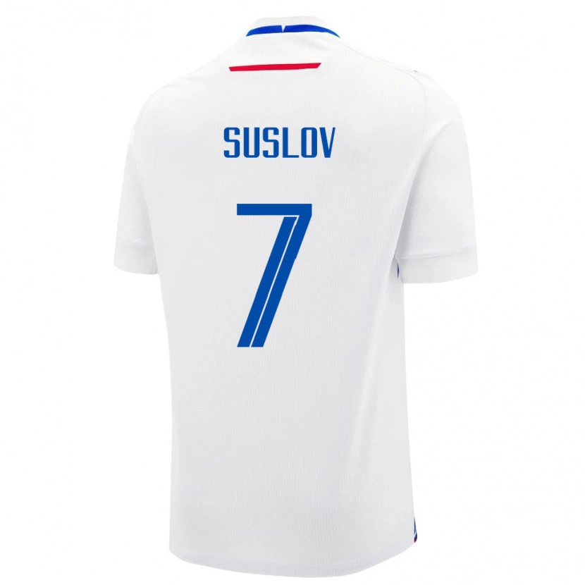 Danxen Dame Slovakia Tomas Suslov #7 Hvit Bortetrøye Drakt Trøye 24-26 Skjorter T-Skjorte