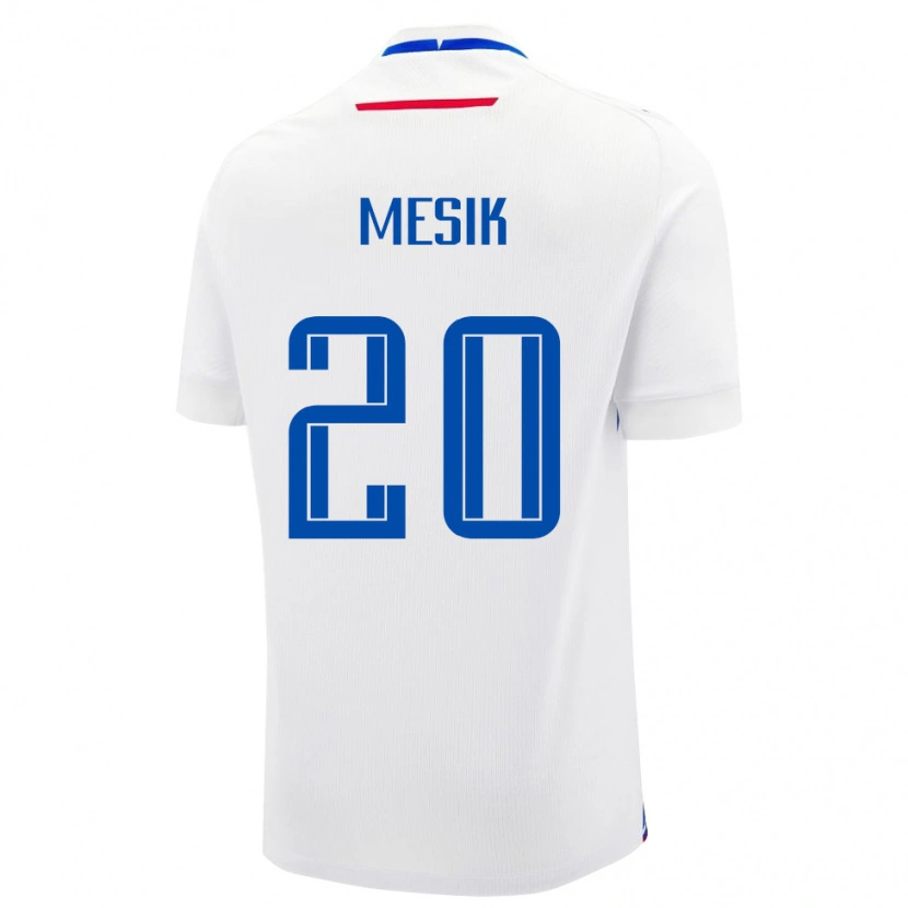 Danxen Dame Slovakia Ivan Mesik #20 Hvit Bortetrøye Drakt Trøye 24-26 Skjorter T-Skjorte