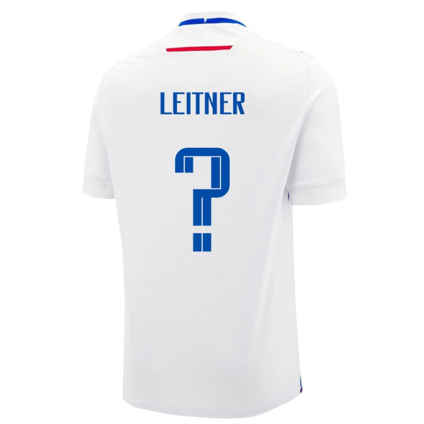 Danxen Dame Slovakia Patrik Leitner #0 Hvit Bortetrøye Drakt Trøye 24-26 Skjorter T-Skjorte