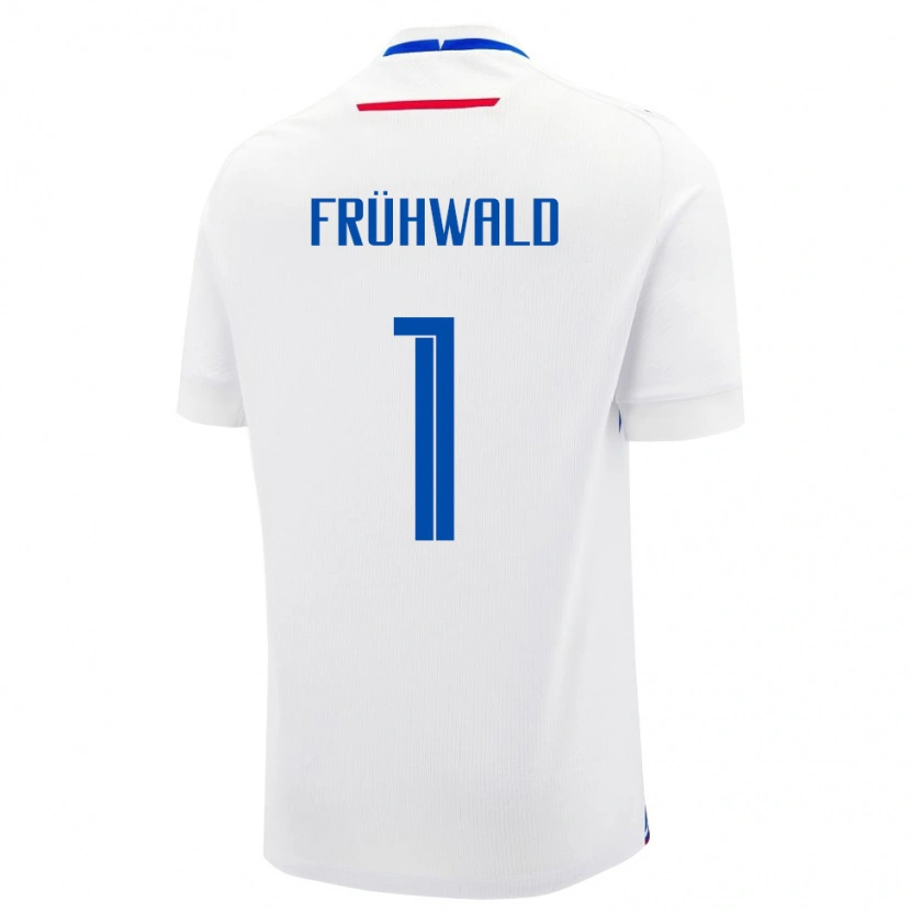 Danxen Dame Slovakia Tomas Frühwald #1 Hvit Bortetrøye Drakt Trøye 24-26 Skjorter T-Skjorte
