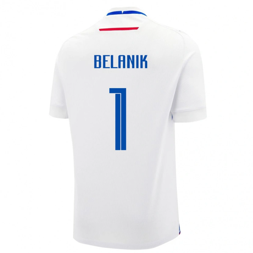 Danxen Dame Slovakia Samuel Belanik #1 Hvit Bortetrøye Drakt Trøye 24-26 Skjorter T-Skjorte