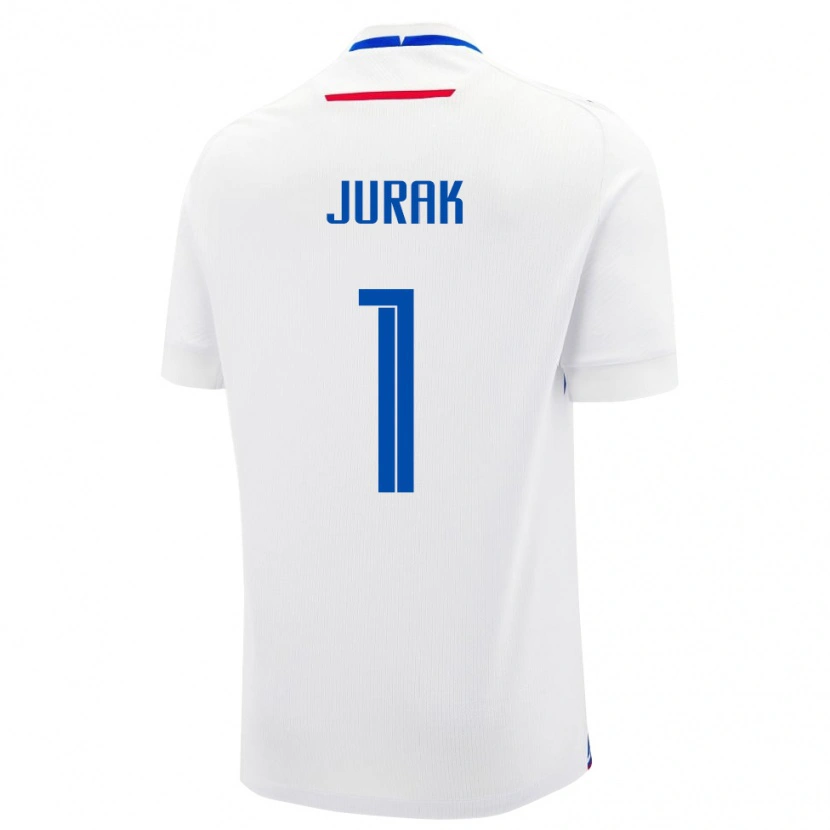 Danxen Dame Slovakia Marek Jurak #1 Hvit Bortetrøye Drakt Trøye 24-26 Skjorter T-Skjorte