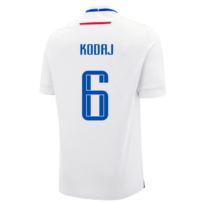 Danxen Dame Slovakia Milan Kodaj #6 Hvit Bortetrøye Drakt Trøye 24-26 Skjorter T-Skjorte
