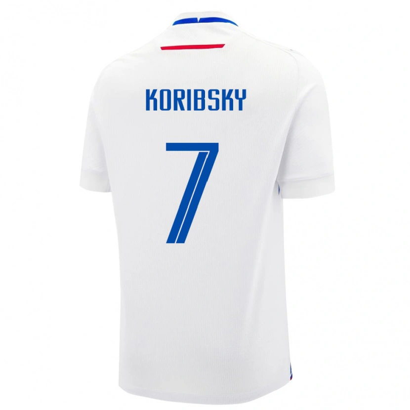 Danxen Dame Slovakia Simon Koribsky #7 Hvit Bortetrøye Drakt Trøye 24-26 Skjorter T-Skjorte