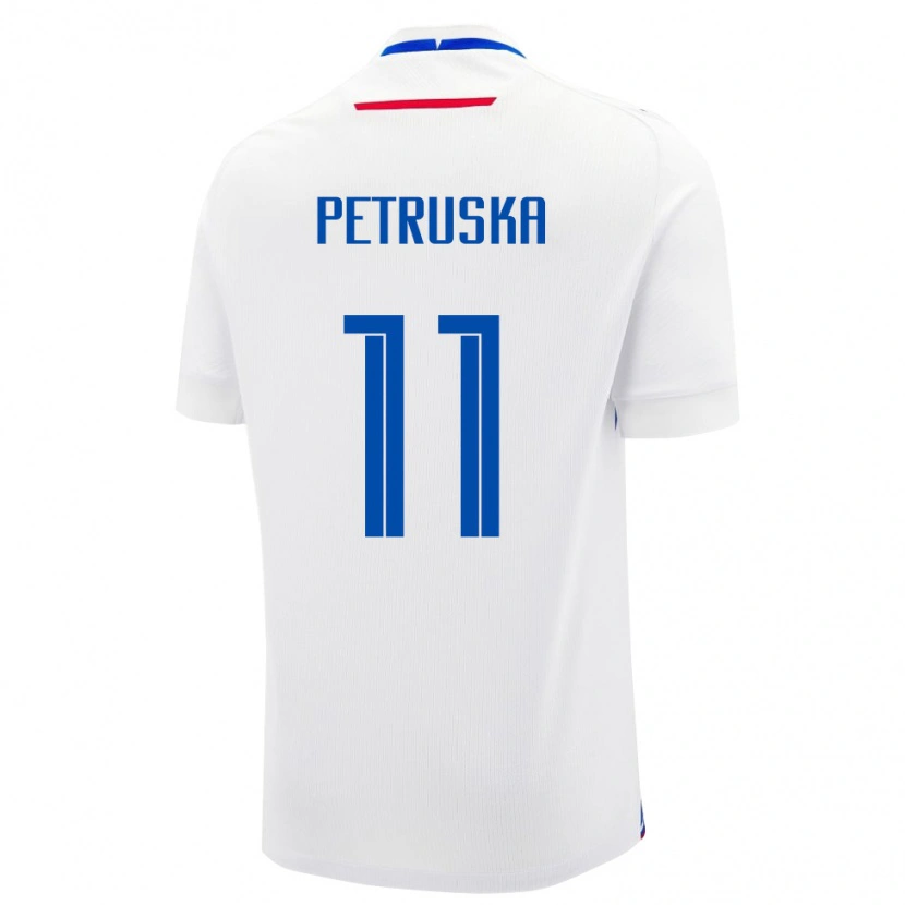 Danxen Dame Slovakia Robert Petruska #11 Hvit Bortetrøye Drakt Trøye 24-26 Skjorter T-Skjorte