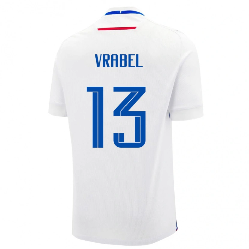 Danxen Dame Slovakia Viliam Vrabel #13 Hvit Bortetrøye Drakt Trøye 24-26 Skjorter T-Skjorte