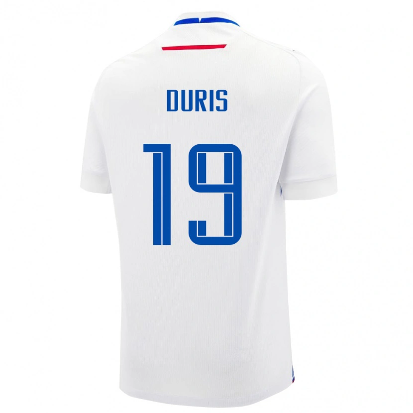 Danxen Dame Slovakia Jakub Duris #19 Hvit Bortetrøye Drakt Trøye 24-26 Skjorter T-Skjorte
