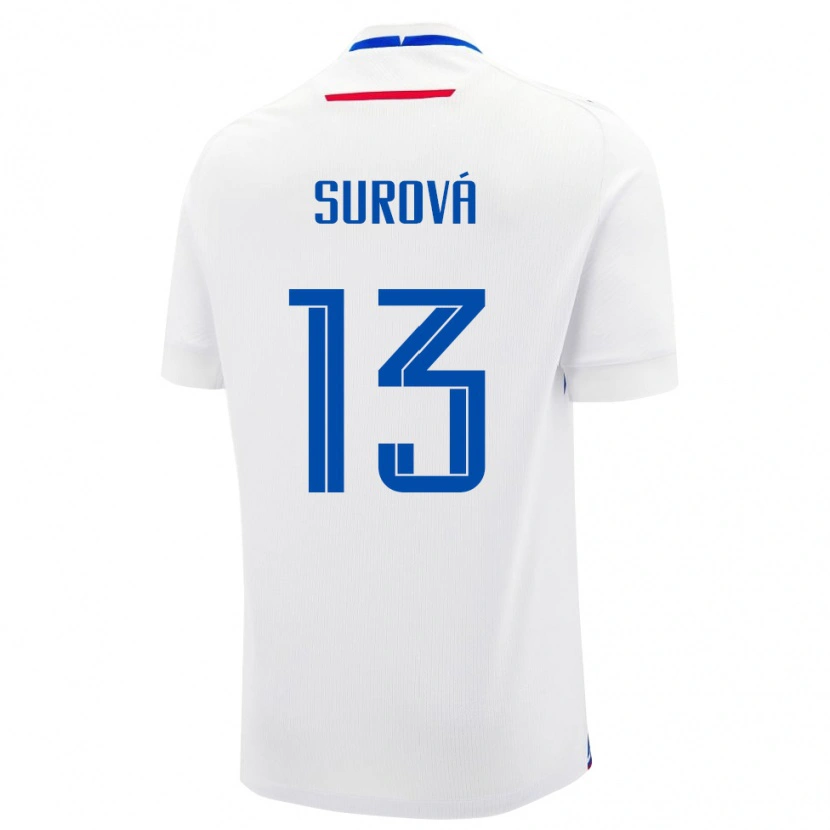 Danxen Dame Slovakia Aneta Surová #13 Hvit Bortetrøye Drakt Trøye 24-26 Skjorter T-Skjorte