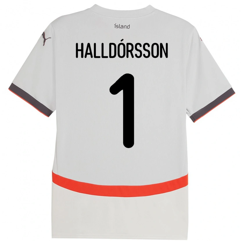 Danxen Dame Island Elmar Ágúst Halldórsson #1 Hvit Bortetrøye Drakt Trøye 24-26 Skjorter T-Skjorte