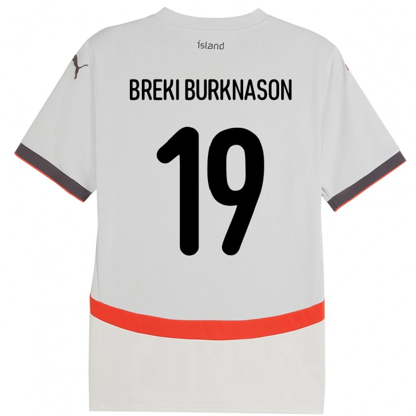 Danxen Dame Island Birnir Breki Burknason #19 Hvit Bortetrøye Drakt Trøye 24-26 Skjorter T-Skjorte