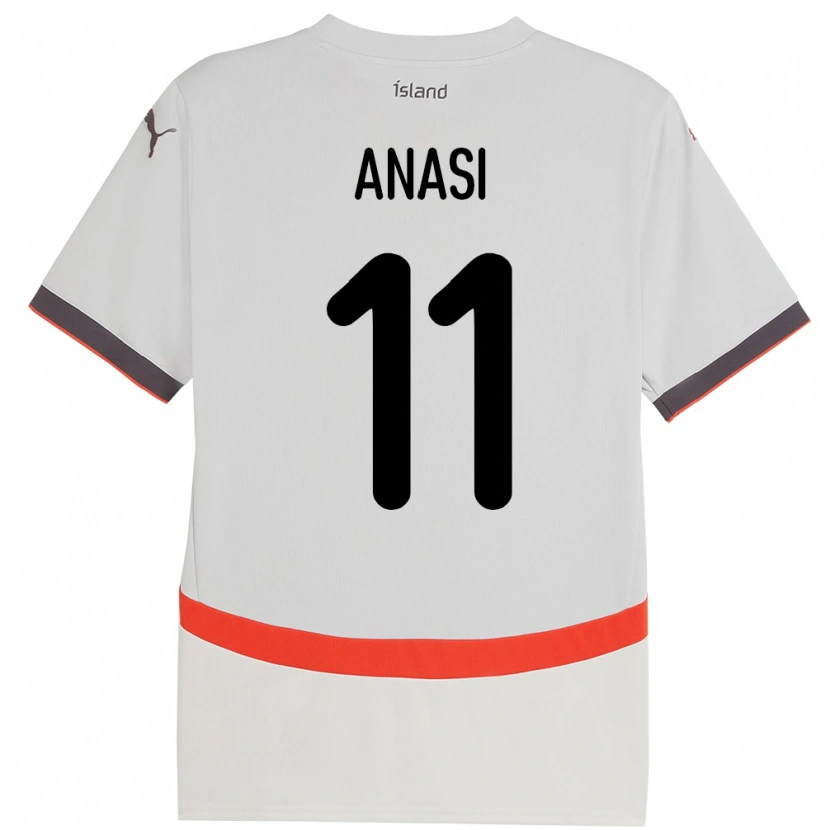 Danxen Dame Island Natasha Anasi #11 Hvit Bortetrøye Drakt Trøye 24-26 Skjorter T-Skjorte