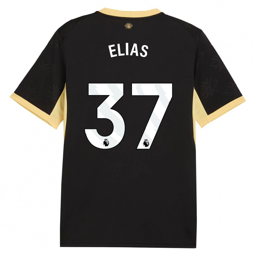 Danxen Dame Allan Andrade Elias #37 Svart Gul Bortetrøye Drakt Trøye 2026/27 Skjorter T-Skjorte