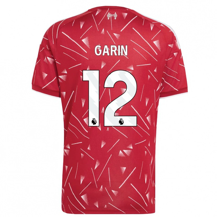 Danxen Dame Isaiah Garin #12 Hvit Rød Hjemmetrøye Drakt Trøye 2026/27 Skjorter T-Skjorte
