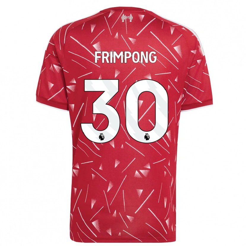 Danxen Dame Jeremie Frimpong #30 Hvit Rød Hjemmetrøye Drakt Trøye 2026/27 Skjorter T-Skjorte