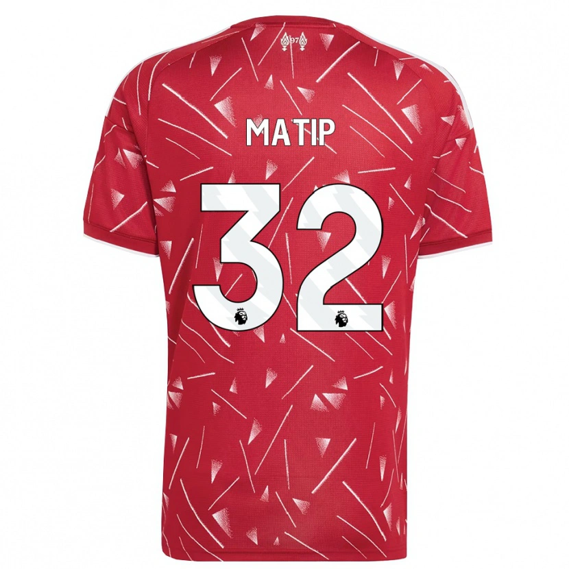 Danxen Dame Joel Matip #32 Hvit Rød Hjemmetrøye Drakt Trøye 2026/27 Skjorter T-Skjorte