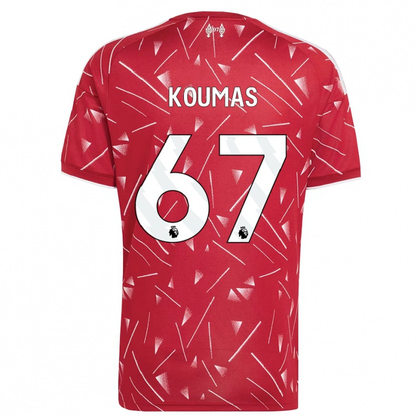 Danxen Dame Lewis Koumas #67 Hvit Rød Hjemmetrøye Drakt Trøye 2026/27 Skjorter T-Skjorte