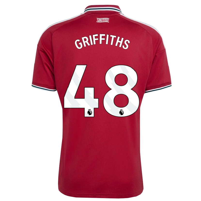 Danxen Dame Mared Griffiths #48 Rød Gul Hvit Hjemmetrøye Drakt Trøye 2026/27 Skjorter T-Skjorte