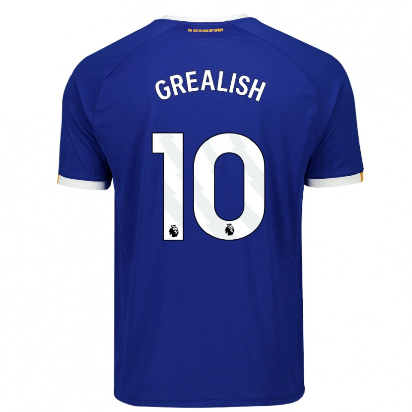 Danxen Dame Jack Grealish #10 Blå Hvit Gul Hjemmetrøye Drakt Trøye 2026/27 Skjorter T-Skjorte